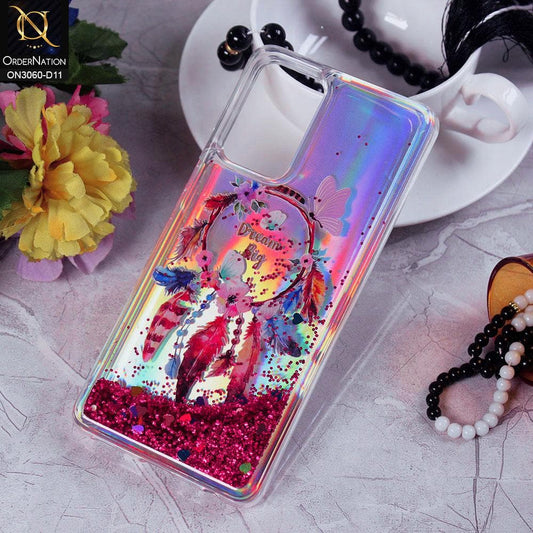 Samsung Galaxy A72 Cover - Design 11 - Trendy Moving Liquid Glitter Shine Soft Borders Case