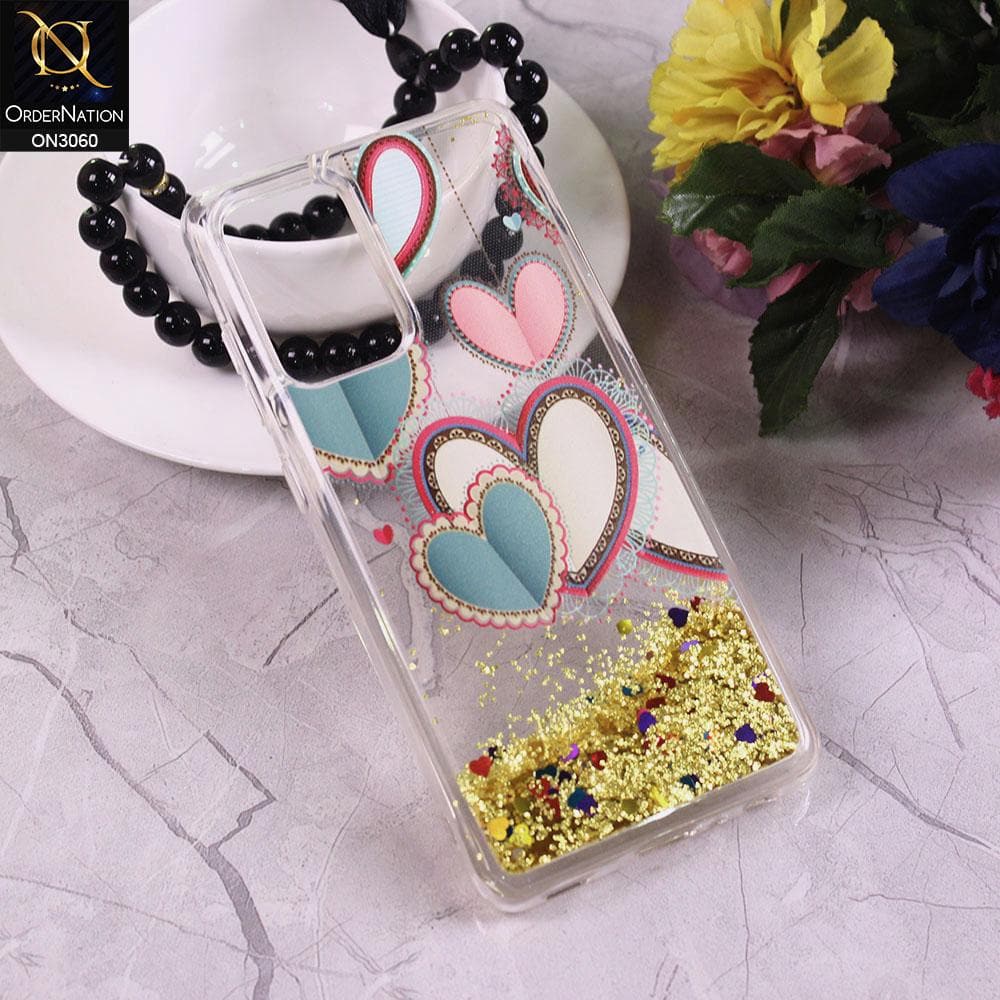 Samsung Galaxy A72 Cover - Design 2 - Trendy Moving Liquid Glitter Shine Soft Borders Case