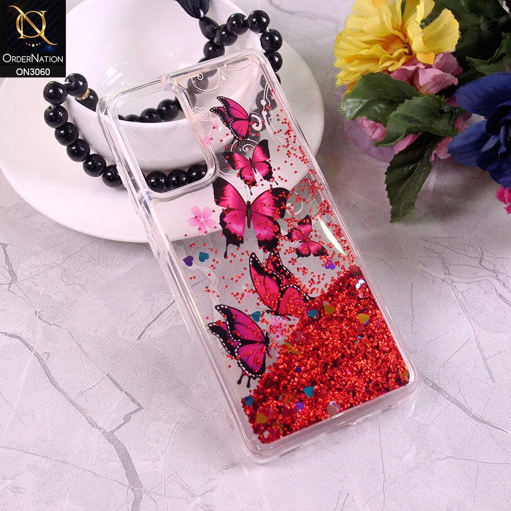 Samsung Galaxy A72 Cover - Design 4 - Trendy Moving Liquid Glitter Shine Soft Borders Case