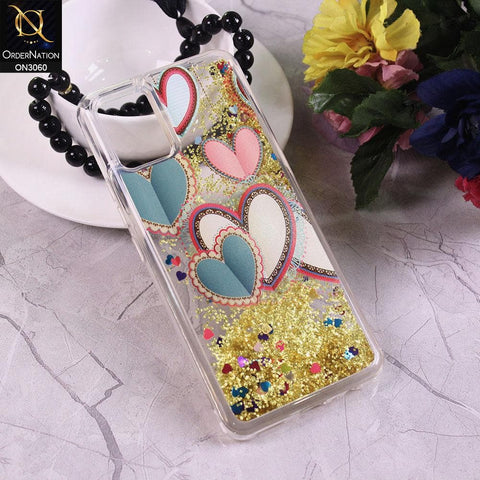 Vivo V20 Cover - Design 2 - Trendy Moving Liquid Glitter Shine Soft Borders Case