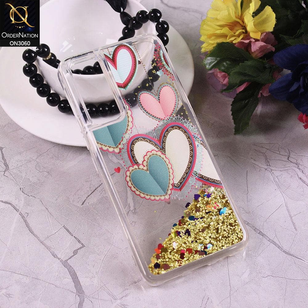 Vivo V20 SE Cover - Design 2 - Trendy Moving Liquid Glitter Shine Soft Borders Case