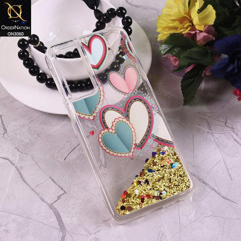 Vivo V20 SE Cover - Design 2 - Trendy Moving Liquid Glitter Shine Soft Borders Case