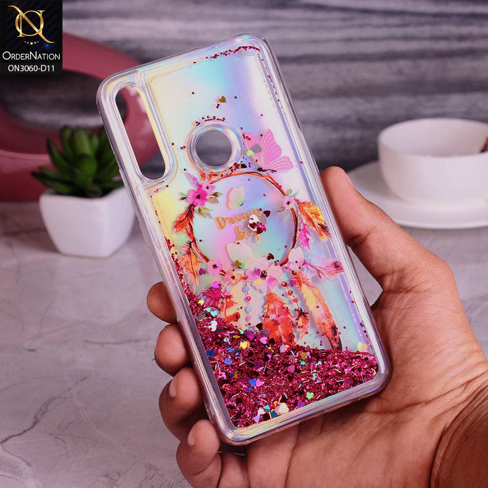 Honor 9X Cover - Design 11 - Trendy Moving Liquid Glitter Shine Soft Borders Case