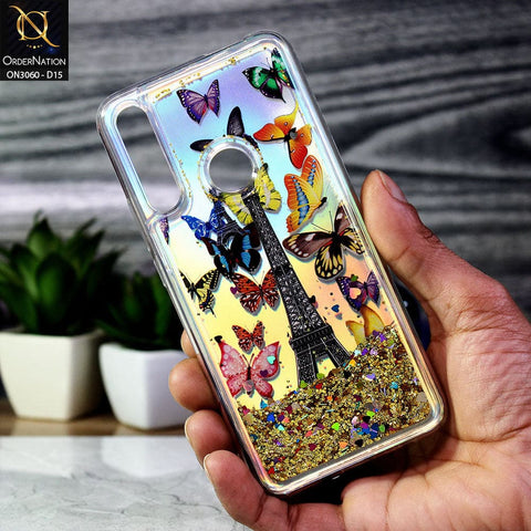 Honor 9X Cover - Design 15 - Trendy Moving Liquid Glitter Shine Soft Borders Case
