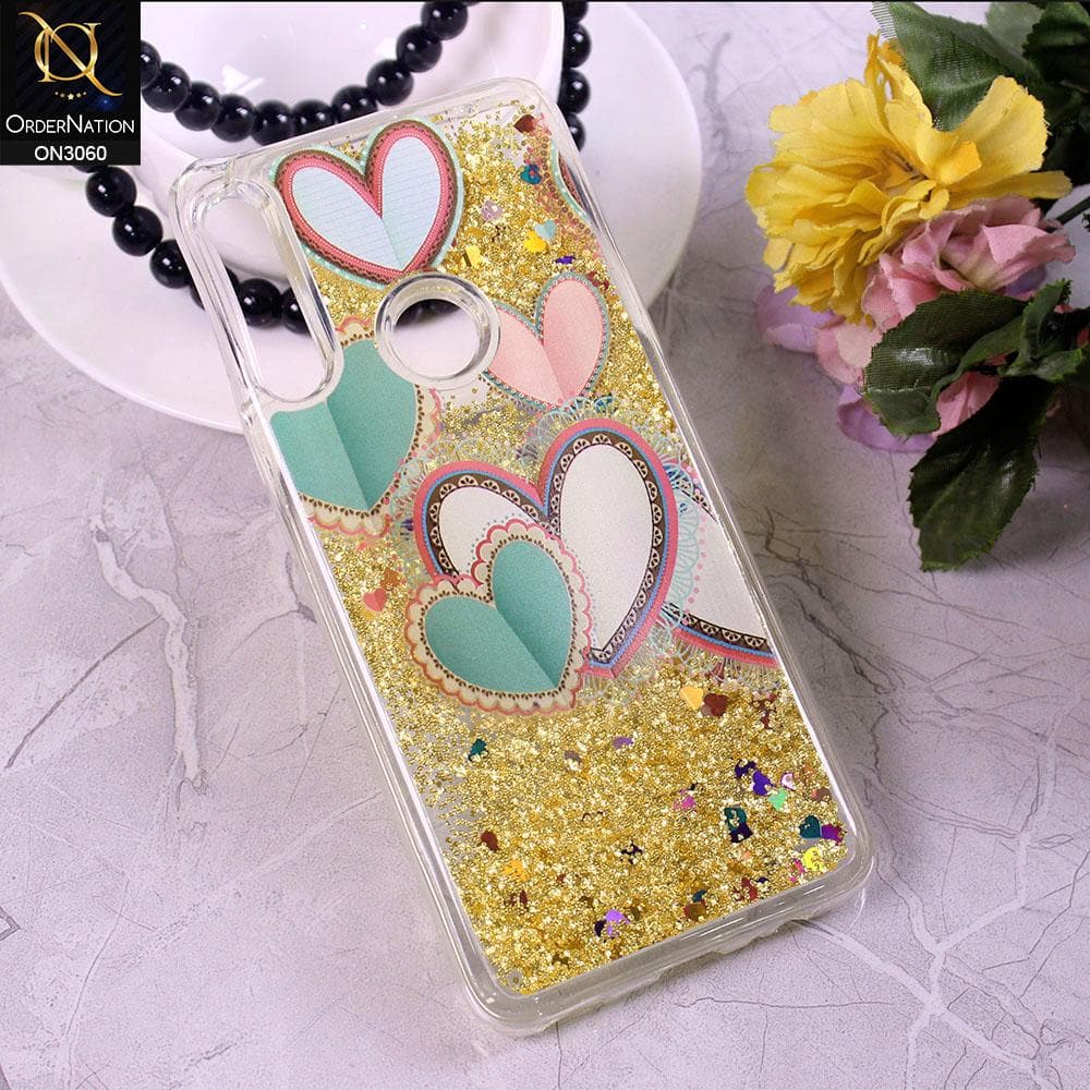Honor 9X Cover - Design 2 - Trendy Moving Liquid Glitter Shine Soft Borders Case