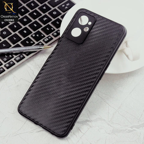 Oppo A36 Cover - Black - Carbon Fiber Camera Protection Soft Case