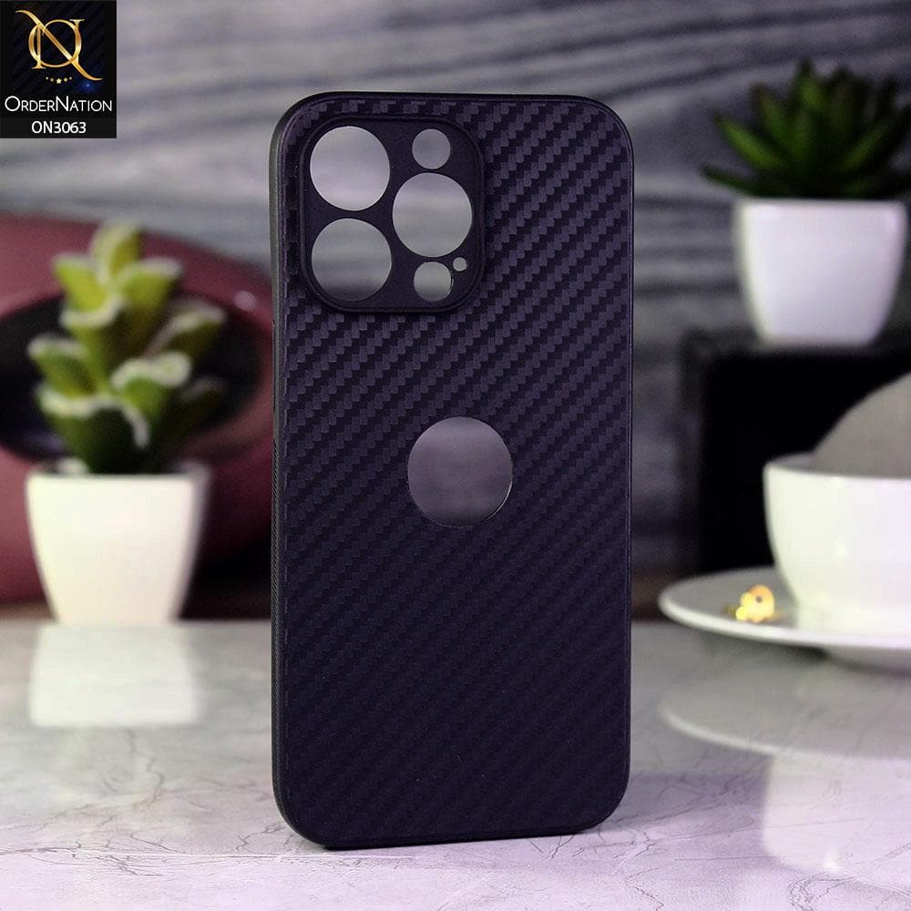 iPhone 13 Pro Cover - Black - Carbon Fiber Camera Protection Soft Case