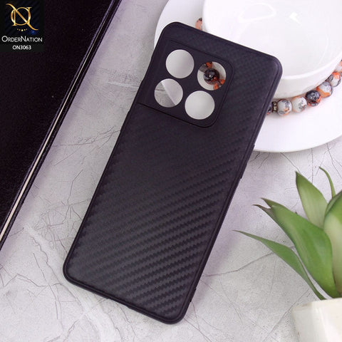 OnePlus 10 Pro Cover - Black - Carbon Fiber Camera Protection Soft Case