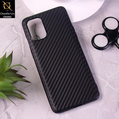 OnePlus 8T Cover - Black - Carbon Fiber Camera Protection Soft Case