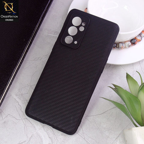 OnePlus 9RT 5G Cover - Black - Carbon Fiber Camera Protection Soft Case