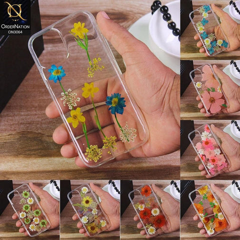 iPhone XS / X Cover - Design 13 - Dry Flower Soft Silicone Transparent Case