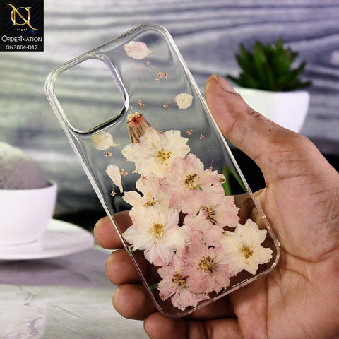 iPhone 12 Pro Max Cover - Design 12 - Dry Flower Soft Silicone Transparent Case