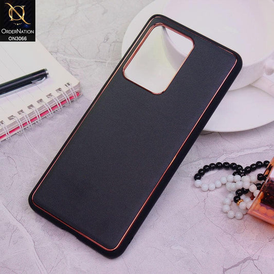 Samsung Galaxy S20 Ultra Cover - Black -  Electroplating PU Leather Coated TPU PC Soft Case