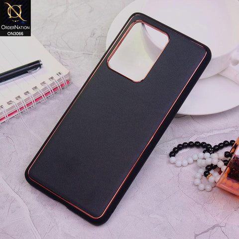 Samsung Galaxy S20 Ultra Cover - Black -  Electroplating PU Leather Coated TPU PC Soft Case