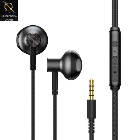 Black - Baseus Encok 3.5mm Wired Handsfree H19