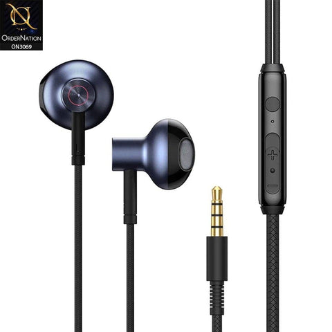 Dark Blue - Baseus Encok 3.5mm Wired Handsfree H19