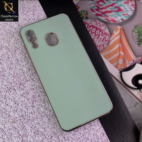Samsung Galaxy A30 Cover - Aqua - Side Colour Borders camera Protection Soft TPU Transparent Case
