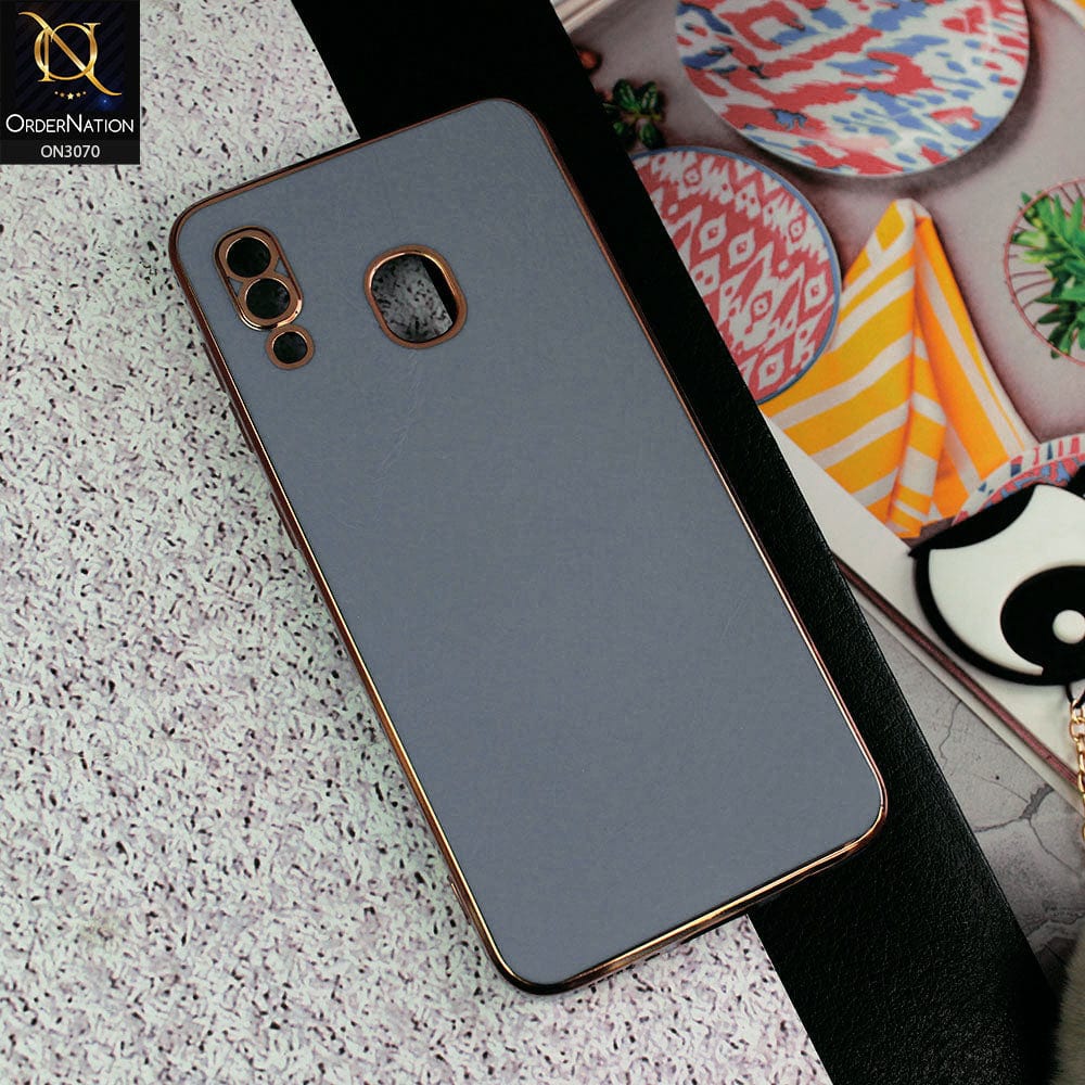 Samsung Galaxy A20 Cover - Carolina Blue - Side Colour Borders camera Protection Soft TPU Transparent Case