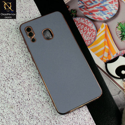 Samsung Galaxy A30 Cover - Carolina Blue - Side Colour Borders camera Protection Soft TPU Transparent Case