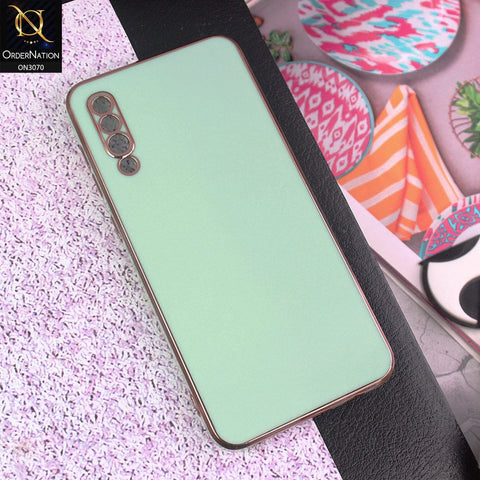 Samsung Galaxy A50 Cover - Aqua - Side Colour Borders camera Protection Soft TPU Transparent Case