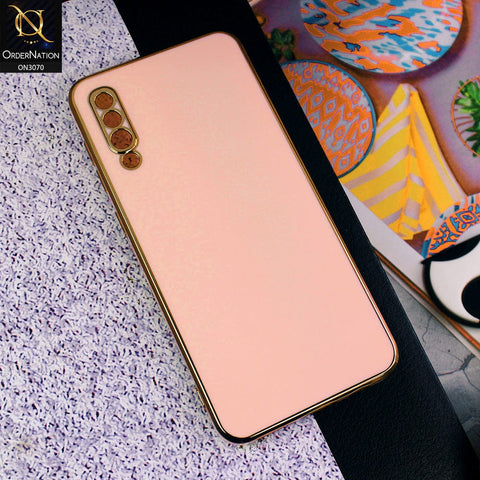 Samsung Galaxy A50 Cover - Rose Gold - Side Colour Borders camera Protection Soft TPU Transparent Case