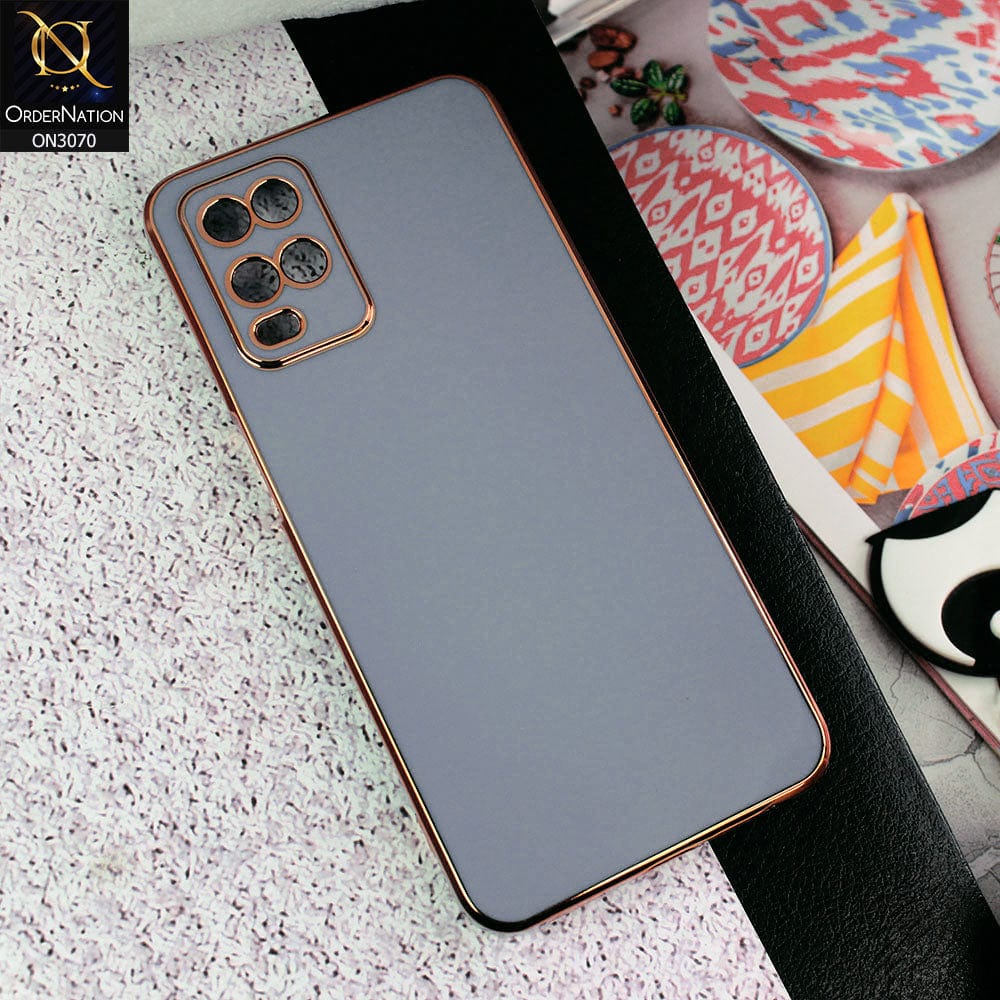 Oppo A54 4G Cover - Carolina Blue  - Side Colour Borders camera Protection Soft TPU Transparent Case