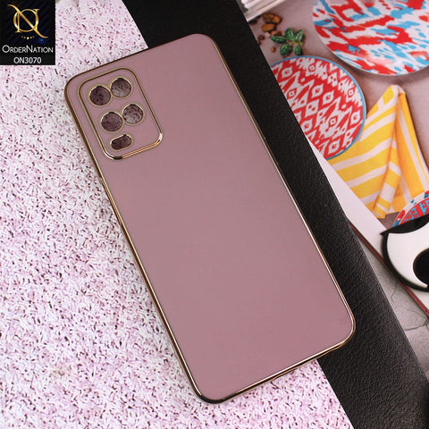 Oppo A55 5G Cover - Mauve  - Side Colour Borders camera Protection Soft TPU Transparent Case