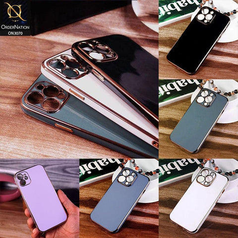 Samsung Galaxy S21 Ultra 5G Cover - Blue - Electroplating Silk Shiny Soft Case With Camera Protection
