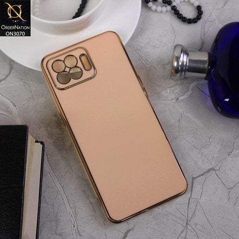 Oppo Reno4 Lite Cover - Pink - Side Colour Borders camera Protection Soft TPU Transparent Case