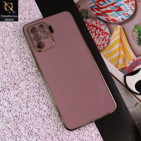 Oppo F19 Pro Cover - Mauve - Side Colour Borders camera Protection Soft TPU Transparent Case