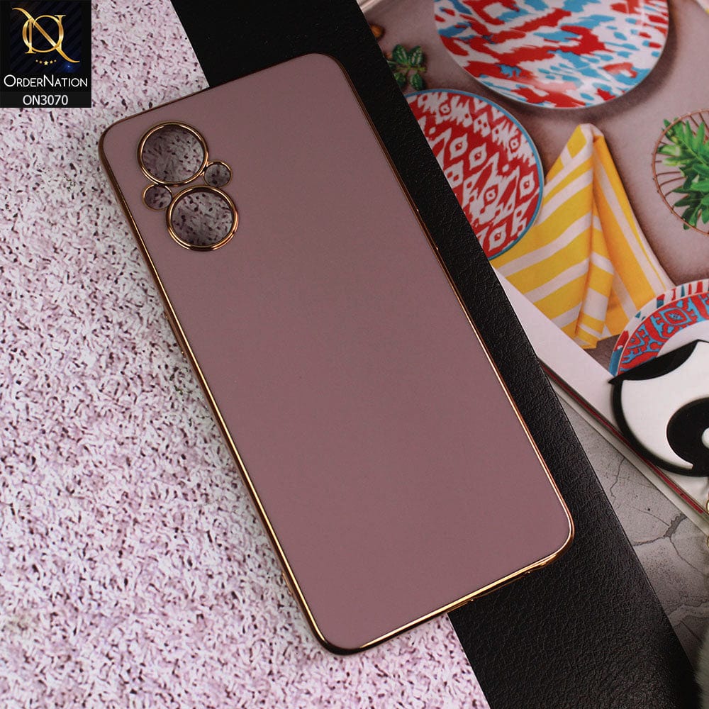 Oppo Reno 7Z 5G Cover - Mauve - Side Colour Borders camera Protection Soft TPU Transparent Case