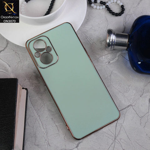 Oppo Reno 7 Lite Cover - Sea Green - Side Colour Borders camera Protection Soft TPU Transparent Case