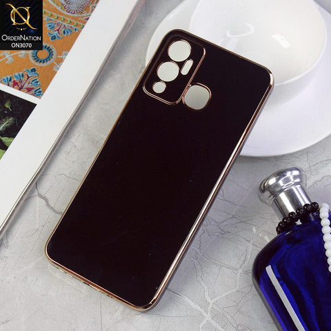 Infinix Hot 12 Play Cover - Black - Electroplating Silk Shiny Soft Case With Camera Protection u2