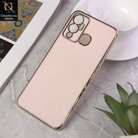 Infinix Hot 12 Play Cover - Pink - Electroplating Silk Shiny Soft Case With Camera Protection