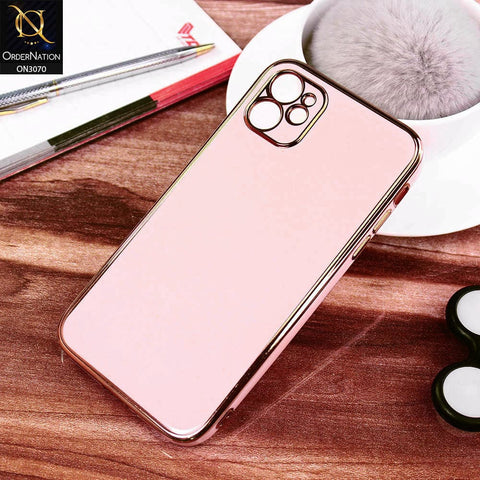 iPhone 11 Cover - Pink - Electroplating Silk Shiny Soft Case With Camera Protection