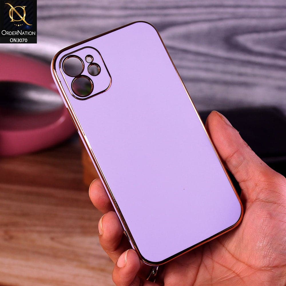 iPhone 11 Cover - Purple - Electroplating Silk Shiny Soft Case With Camera Protection