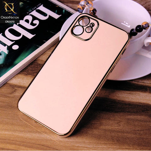 iPhone 11 Cover - Rose Gold - Electroplating Silk Shiny Soft Case With Camera Protection