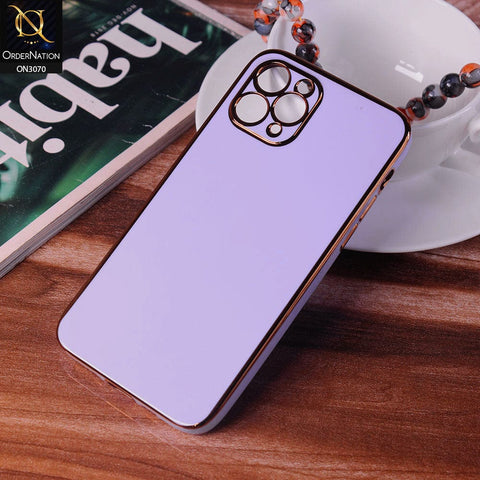 iPhone 11 Pro Cover - Purple - Electroplating Silk Shiny Soft Case With Camera Protection