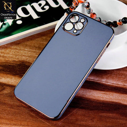 iPhone 11 Pro Max Cover - Gray - Electroplating Silk Shiny Soft Case With Camera Protection