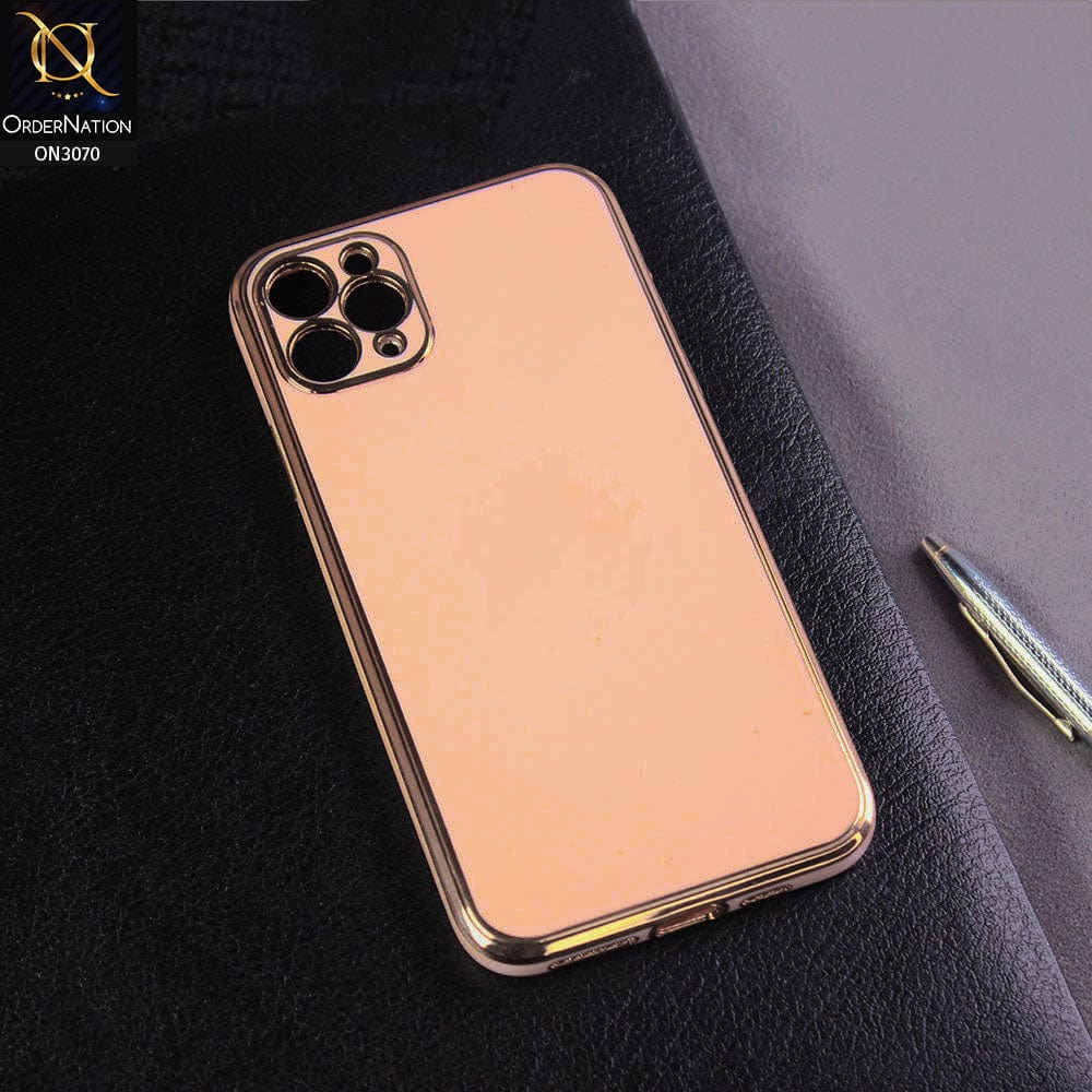 iPhone 11 Pro Max Cover -Pink - Electroplating Silk Shiny Soft Case With Camera Protection