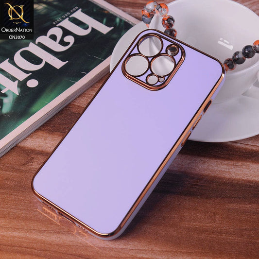iPhone 12 Pro Cover - Purple - Electroplating Silk Shiny Soft Case With Camera Protection