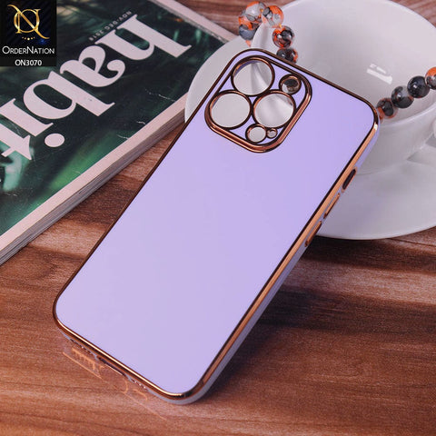 iPhone 12 Pro Cover - Purple - Electroplating Silk Shiny Soft Case With Camera Protection