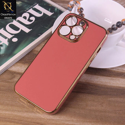 iPhone 12 Pro Cover - Red - Electroplating Silk Shiny Soft Case With Camera Protection
