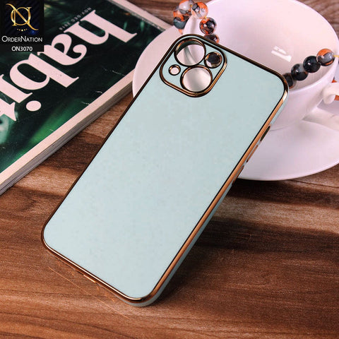 iPhone 13 Pro Cover - Sea Green - Electroplating Silk Shiny Soft Case With Camera Protection