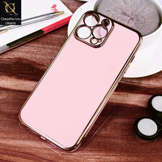 iPhone 13 Pro Cover - Pink - Electroplating Silk Shiny Soft Case With Camera Protection