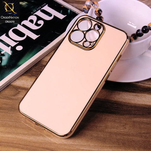iPhone 13 Pro Max Cover - Rose Gold - Electroplating Silk Shiny Soft Case With Camera Protection