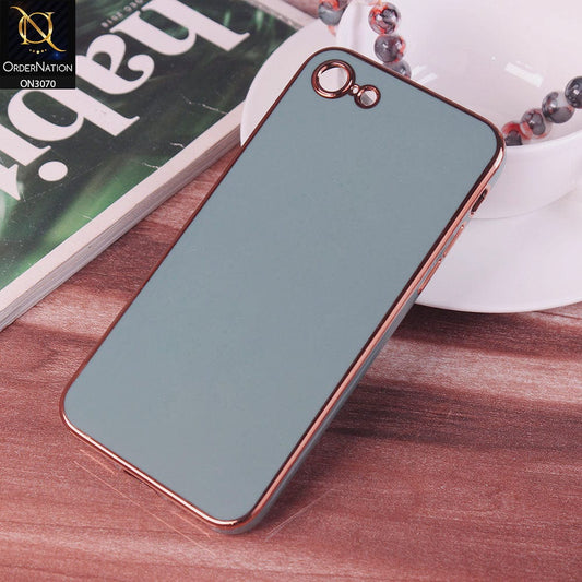 iPhone 8 / 7 Cover - Green - Electroplating Silk Shiny Soft Case With Camera Protection
