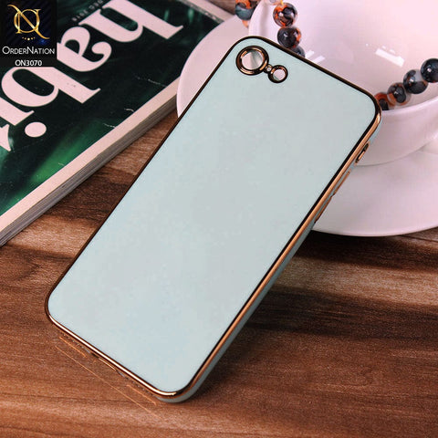 iPhone 8 / 7 Cover - Sea Green - Electroplating Silk Shiny Soft Case With Camera Protection