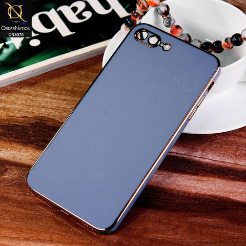 iPhone 8 Plus / 7 Plus Cover - Gray - Electroplating Silk Shiny Soft Case With Camera Protection