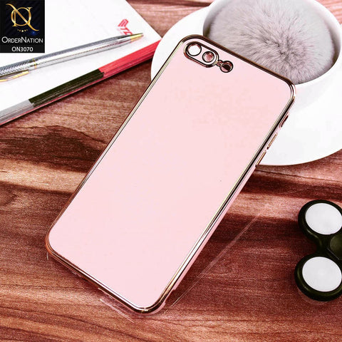 iPhone 8 Plus / 7 Plus Cover - Pink - Electroplating Silk Shiny Soft Case With Camera Protection